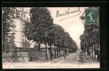 Old postcard St-Mandé, Avenue de la Tourelle taken from the Pont du Chemin de fer 1912 