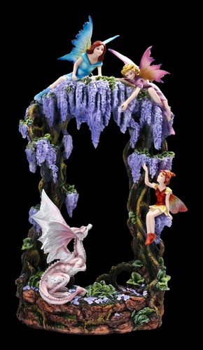 Figurines elfe avec dragon - avec,