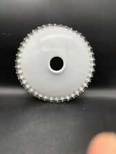 White Opaline Serrated Pendant / Vintage / Shade, Chandelier