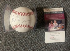 Rick Jeanneret Buffalo Sabres Legend Signed MLB   Baseball JSA COA Autograph