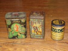3 anciennes boites metal - phoscao - pates - farine