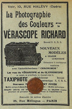 PARIS / VÉRASCOPE RICHARD / TAXIPHOTE / PUBLICITÉ 1909