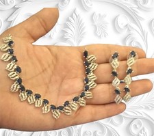 Ensemble de bijoux de fête de mariage collier AD indien Bollywood plaqué or...