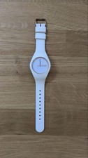 Ice Watch White & Rose Gold Rubber Watch Used Battery Not Confirmed