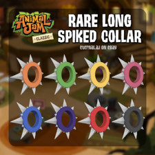 Animal Jam Classic AJC Rare Long Spiked Collar (READ DESCRIPTION)