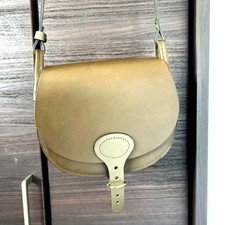 Bleu de Chauffe Shoulder Crossbody Bag Purse Leather Khaki USED Good Condition