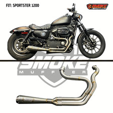 Harley Davidson Sportster Exhaust 2 Into 1 2004-2022 System Pipes Sportster 1200