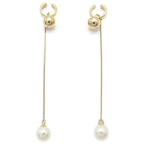 Boucle oreille ete pearl or - pearl,