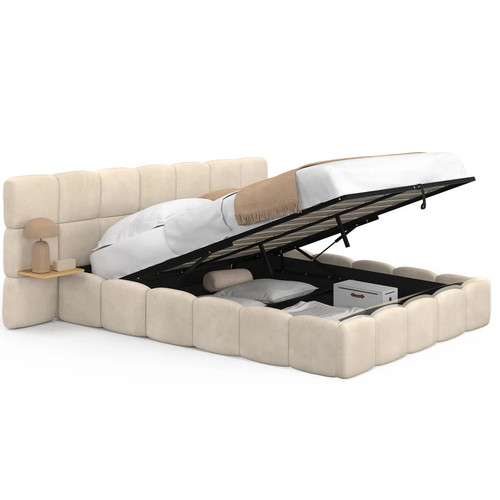 Lit coffre double nuage avec - double,