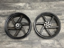 Hyosung 2008 GT250R 250R Comet OEM Front Rear Wheel Rims - STRAIGHT!