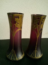 VASES ART NOUVEAU VERRE