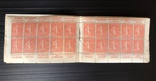 Carnet Philatélie 50ct Semeuse  Rouge 1925 Médecine.   Radio Activité Tourisme