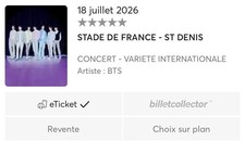 Ticket Bts