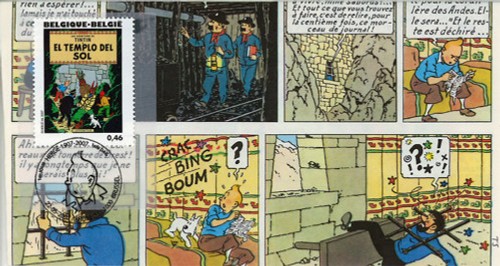 Fdc belgique 100 ans hergé - fdc,