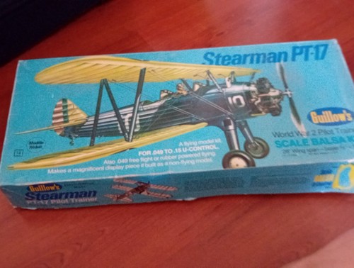 1973 guillow stearman 17 - stearman, pt-17