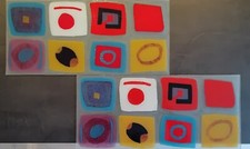 Appliques Vintage Verre- IKEA -Julia Treutiger- MCM Gyllen Design Pop Art - 90's