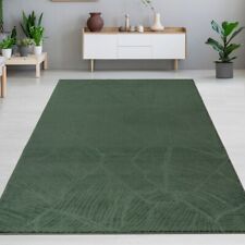 Beau tapis chaud avec motif élégant de feuilles en vert