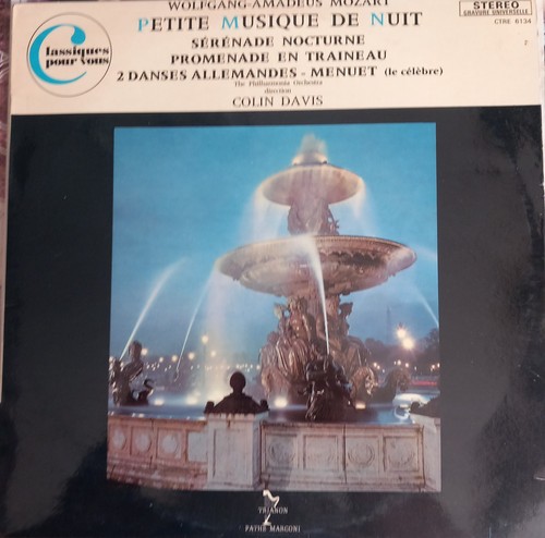 Mozart disque vynil 33 - 33, tours