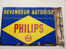 D double sided enameled canvas plate authorized Philips dealer 50 x 31 cm decorative