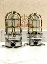 Nouvelle cage nautique marine en laiton massif et plafonnier de passage en...