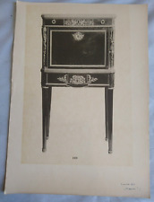 ANCIENNE GRAVURE 19 siècles MEUBLE D ART SECRETAIRE RIESNER époque  LOUIS XVI