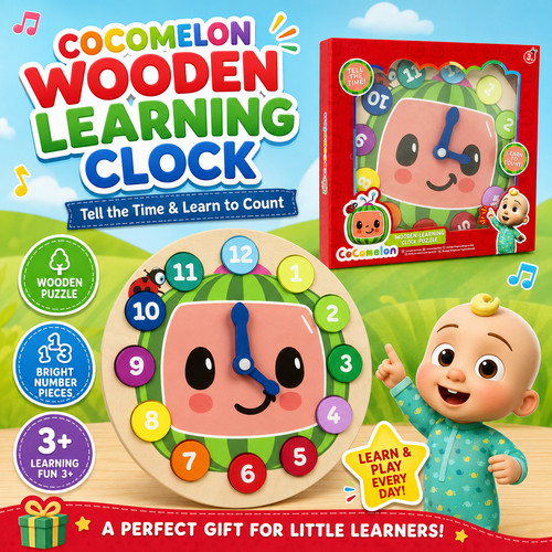 Cocomelon puzzle horloge - cocomelon,