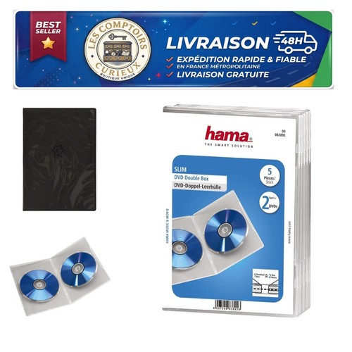 Hama boîtiers dvd slim - dvd,
