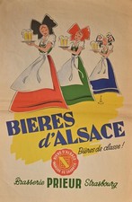 AFFICHE POSTER BIERES ALSACE