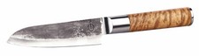 Couteau Santoku avec lame en acier Damas 14 cm et coffret en bois - Tokio Kitch