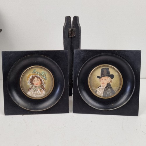 Paire peinture miniature - peinture,,