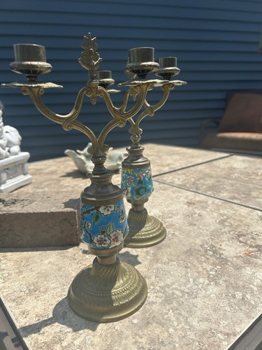 Emaux longwy candelabra - de,