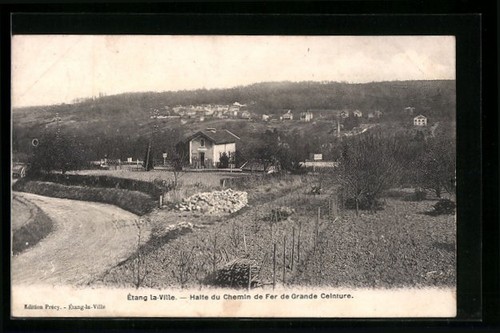 Cpa étang ville - cpa, halte