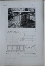 1908 Architecture Imprimé Pierres Tombales Tisbury Église Monument