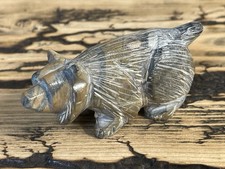 VINTAGE Bear Zuni Carving Fetish Signed Picasso Marble? Beautiful Example Native