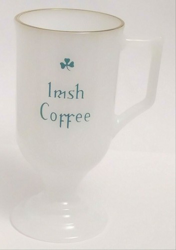 Irish coffee milk glass - coffee,