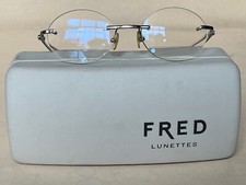 FRED LUNETTES SAINTE LUCIE RIMLESS PALLADIUM MADE IN FRANCE MINT CONDITION