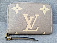 Louis Vuitton Bicolor Monogram Empreinte Zippy Coin Purse Wallet Tourterelle