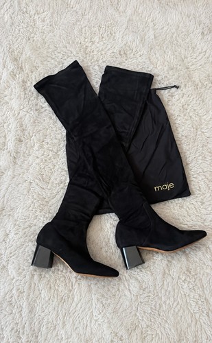 Maje bottes cuissardes noires