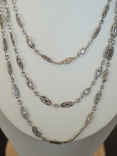 COLLIER SAUTOIR ANCIEN ARGENT