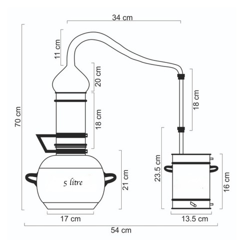 Alambic cuivre avec - en, colonne