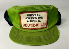 Vintage RARE  Deutz-Allis Equip Patch Winter Hat K-Brand Farm