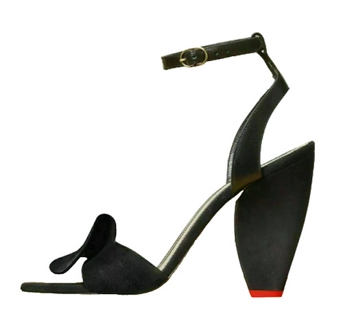 Celine jabot chevreau daim - jabot,