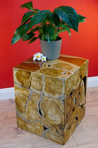 Table appoint teck - d’appoint, hau