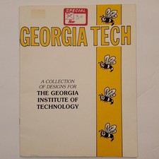 1981 Georgia Tech cross stitch PATTERN booklet Rablin Reck yellow jacket Buzz