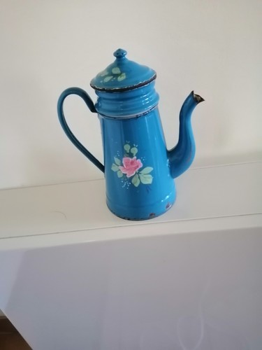 Cafetière émaillée ancienne - cafetière,