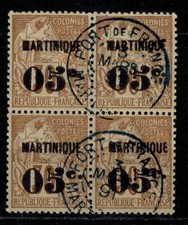 Timbre de Martinique bloc de 4