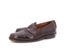 $1350 | CROCKETT & JONES x RL MARLOW US 10 D UK 9 E LOAFER BROWN SHELL CORDOVAN