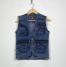 Vintage Marlboro Classics Y2K Vest Gilet Denim Jacket Multi Pocket Avant Garde