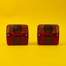 Trailer Rear Combination Light 2x Radex & Bulbs 12v Square Light Ifor Williams