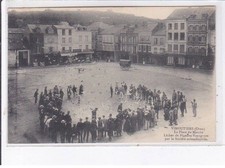 VIMOUTIERS: the market place, letting go of pigeons-travelers by society